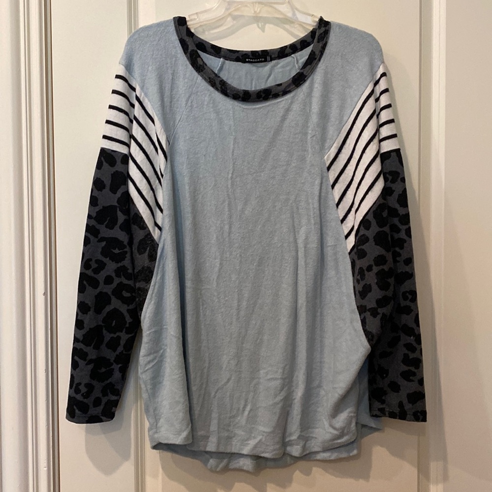 Dolman leopard print top